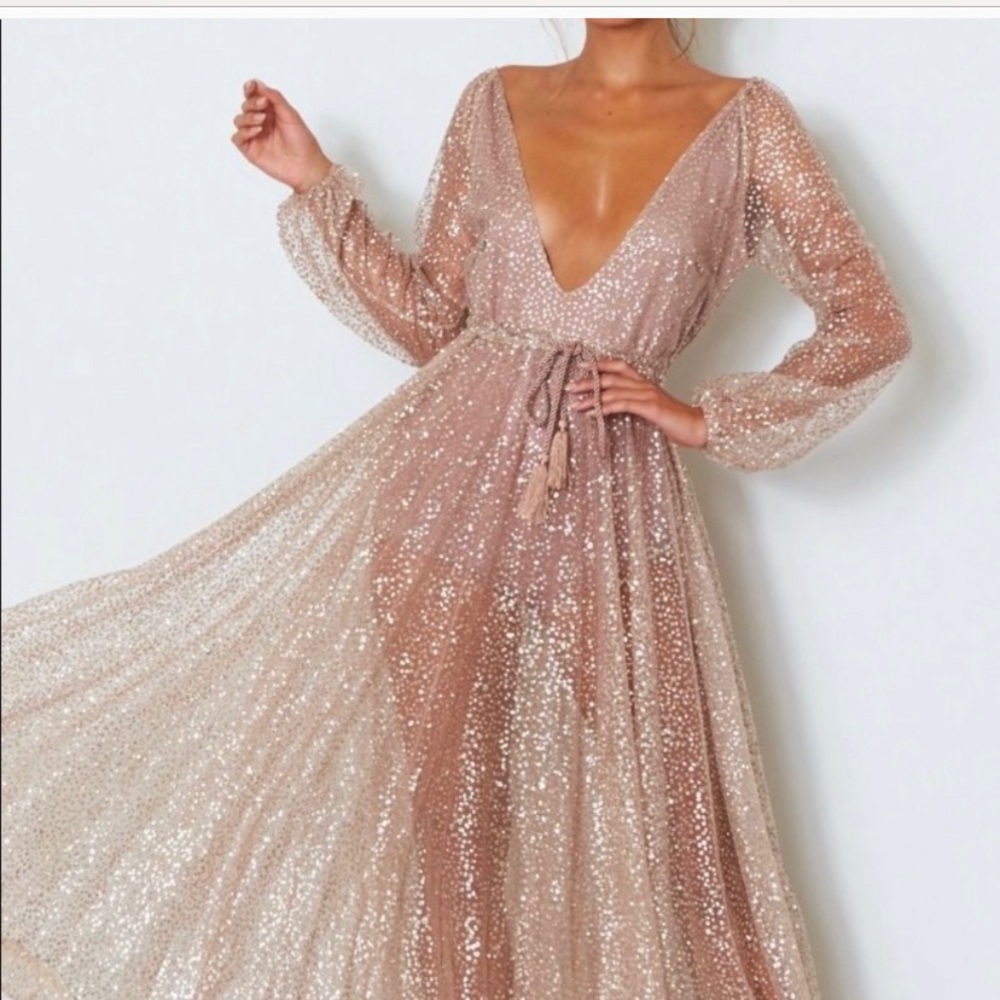 White Fox Lucky Star Rose Gold Gown